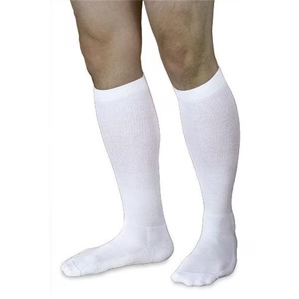 Sigvaris 602CSLM00 18-25mmHg Mens Closed Toe Knee High Compression Sock; Small & Long; White, Sigvaris, Mfr#: 602CSLM00